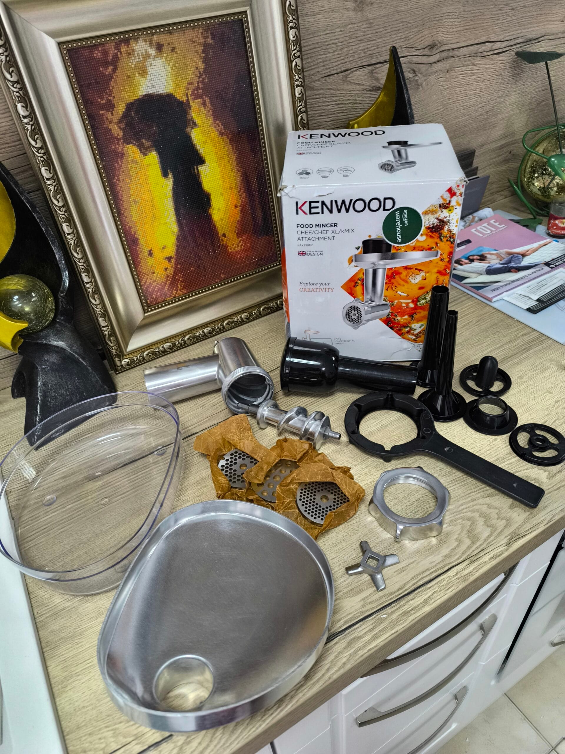Месомелачка Kenwood RXD – нова, неупотребявана, подходяща за кухненски робот Kenwood Chef XL