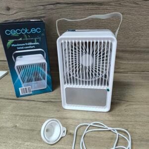 Преносим охладител за въздух – мини климатик вентилатор 3 в 1 с LED светлина