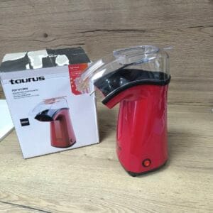 Уред за пуканки Taurus 968375000 – 1100W, червен, компактен дизайн