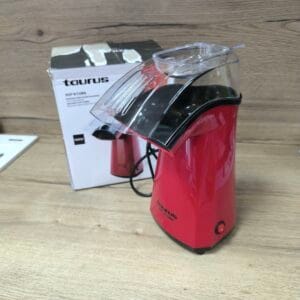 Уред за пуканки Taurus 968375000 – 1100W, червен, компактен дизайн