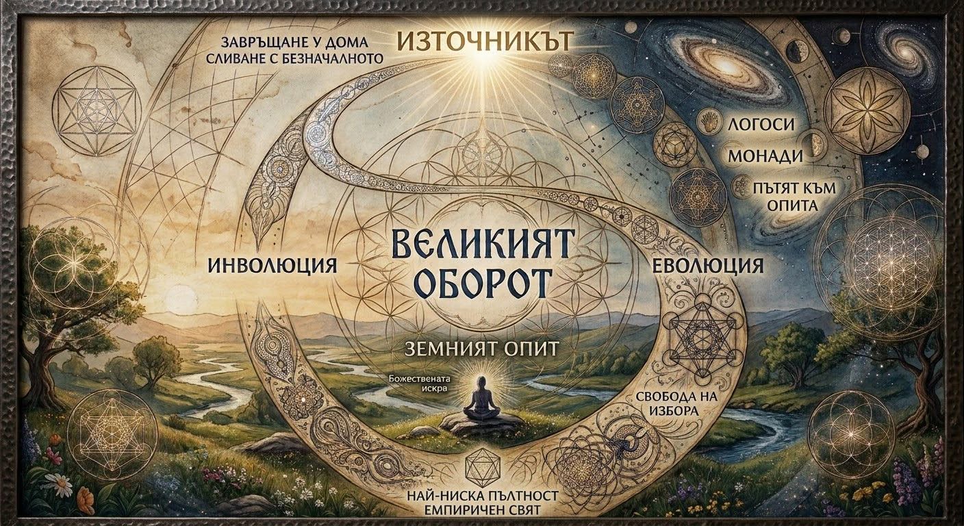 Великият цикъл на инволюцията, еволюцията и завръщането към Източника
